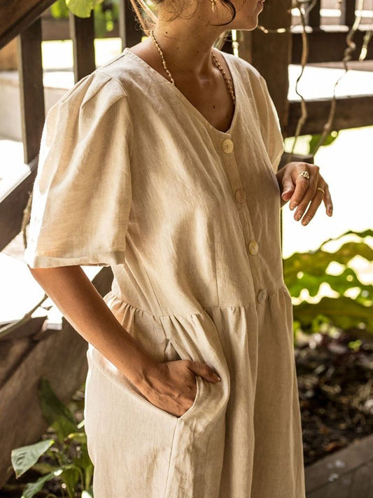 Chique Casual V-Hals Jumpsuit