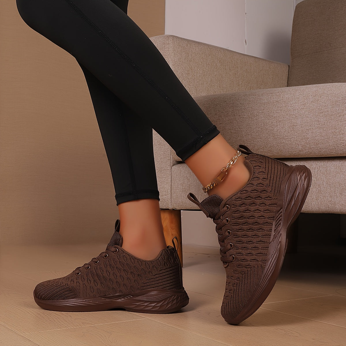 Khaki Orthopedische Sneakers - Lara
