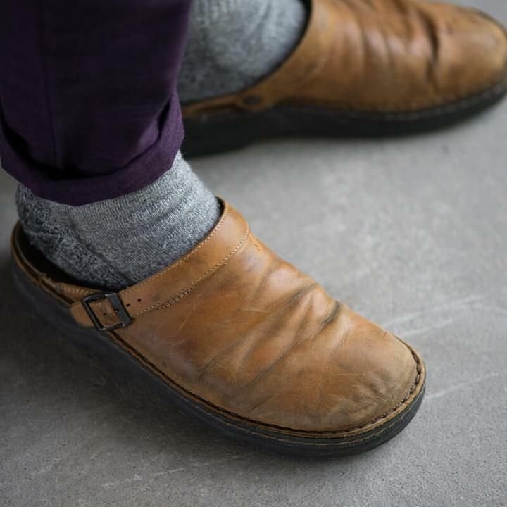 Claude | Orthopedische Antislip Lederen Pantoffels voor Heren