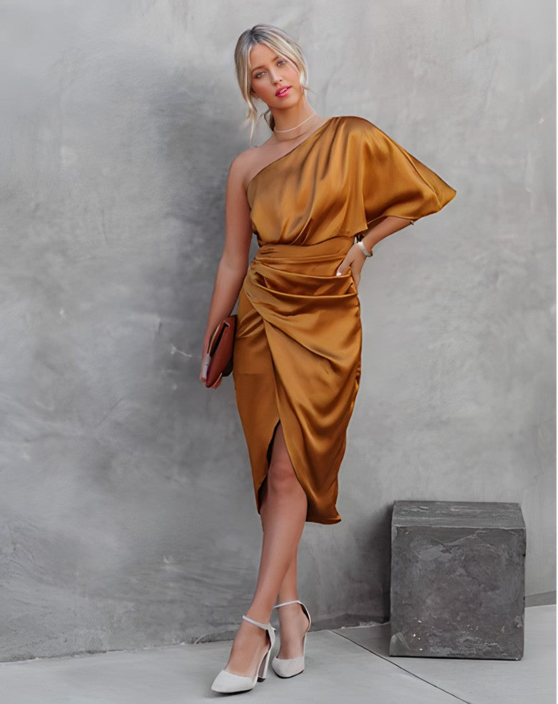 Tialda - Elegante Oranje Jurk