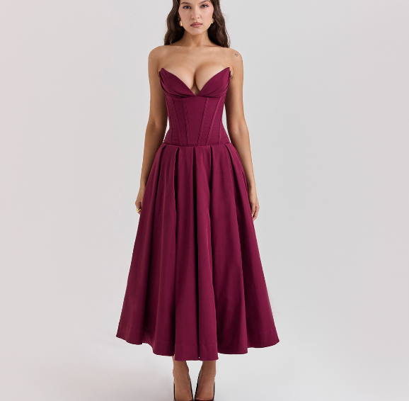 Senna - Strapless Lange Jurk