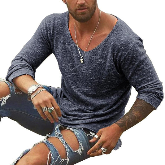 Stijlvol Heren T-Shirt met Lange Mouwen - Casual & Comfortabel