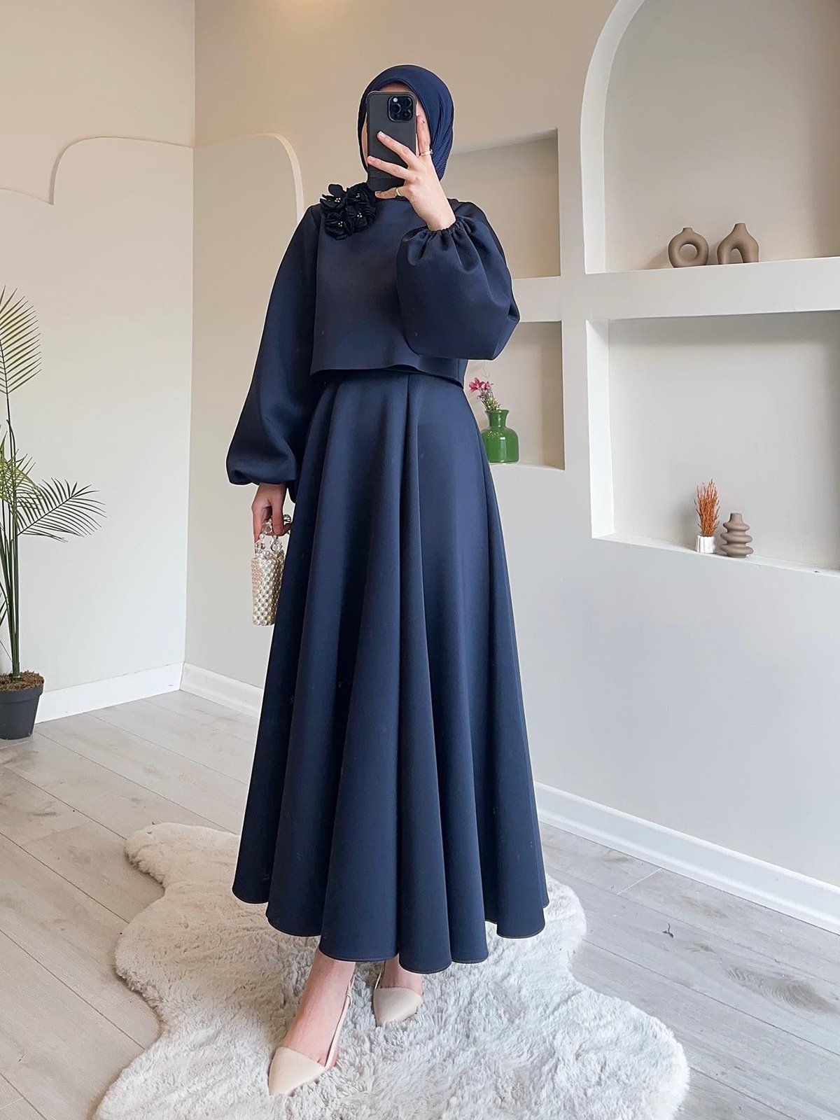 Moeiteloze Elegantie: Casual Polyester Set Jurk - Op Maat & Machinewasbaar