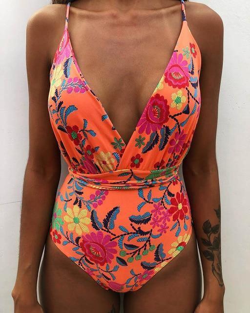 Catalina - Blauwe Rugloze Braziliaanse Monokini