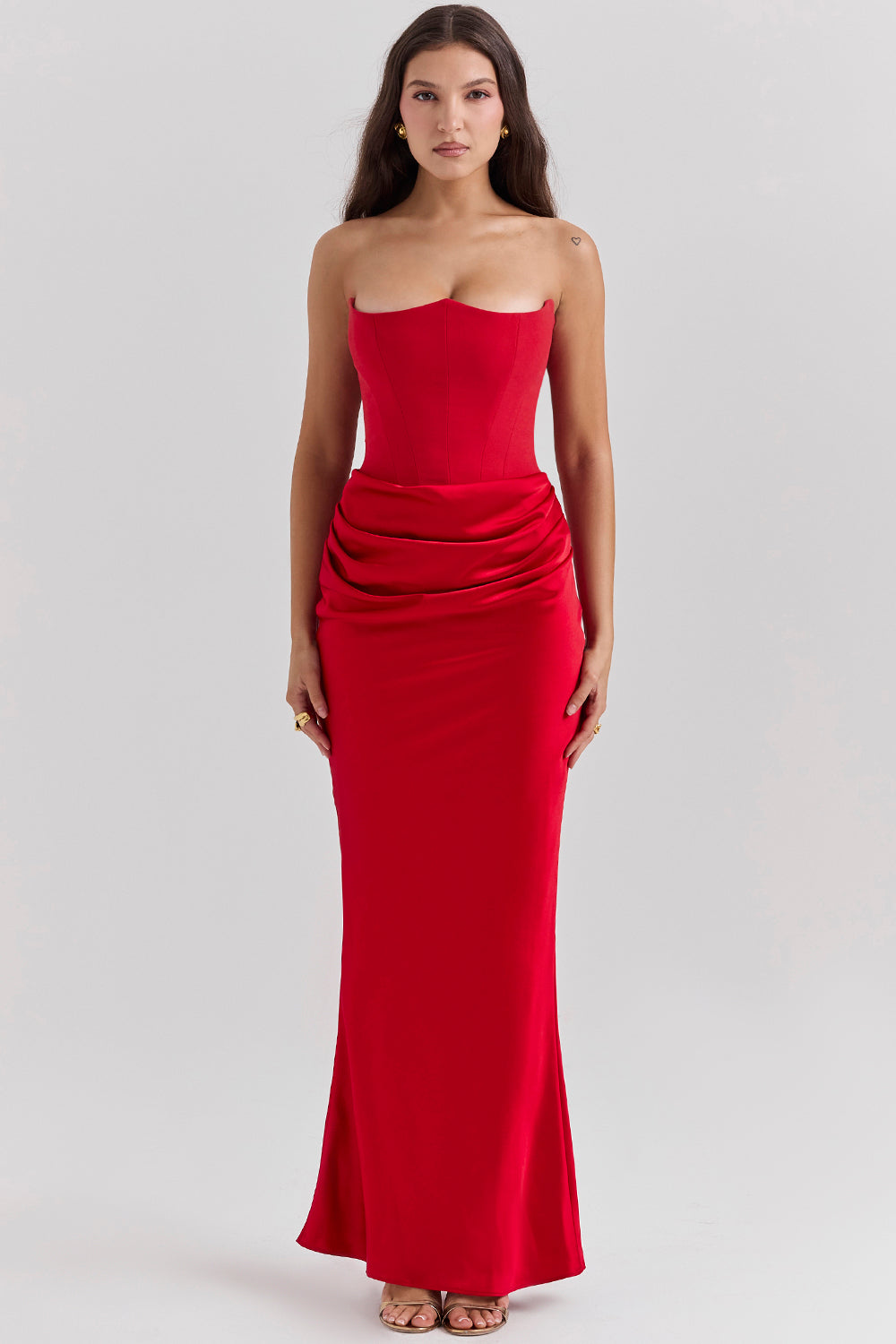 Nelia - Elegante Strapless Jurk