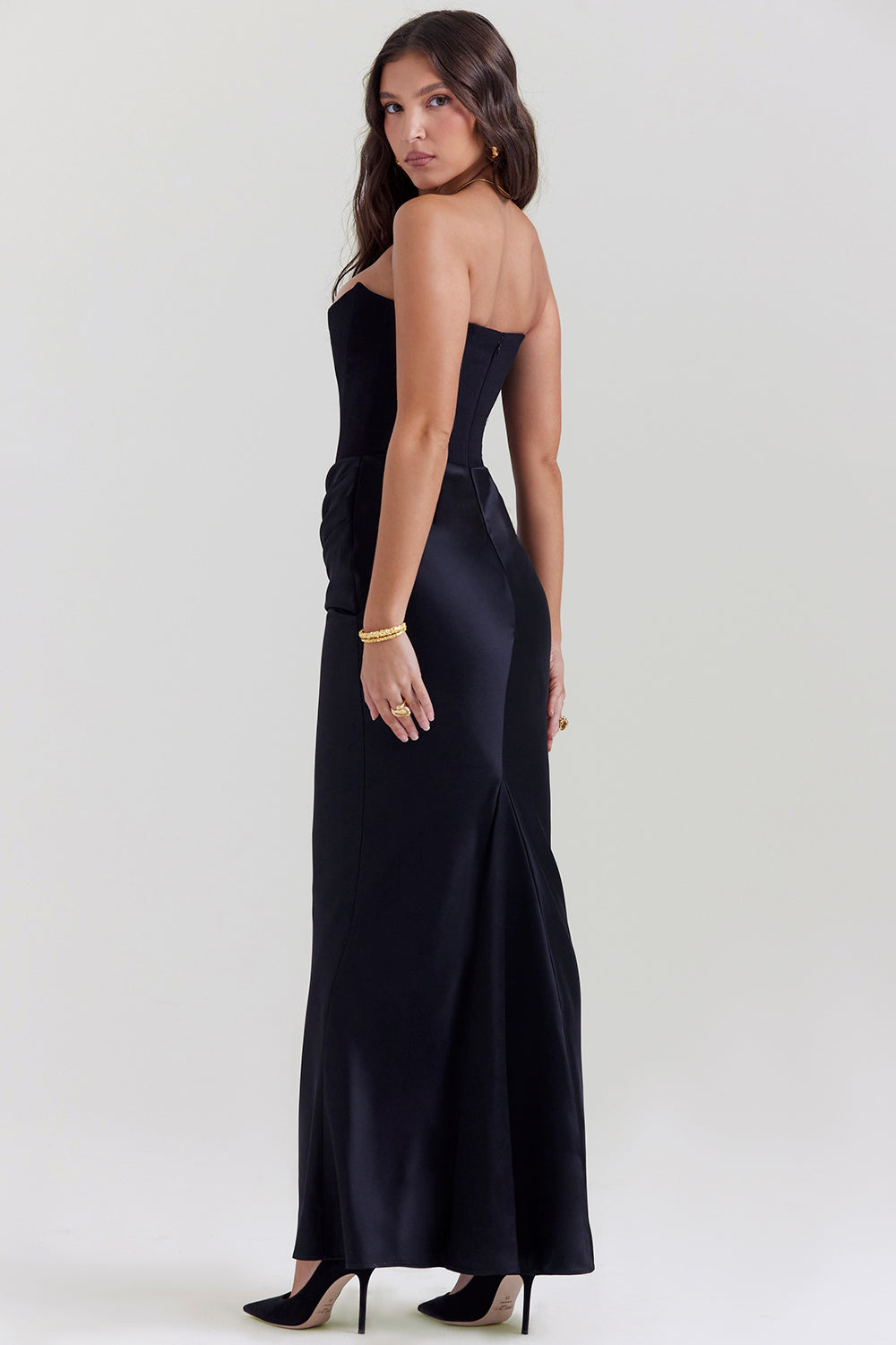Nelia - Elegante Strapless Jurk