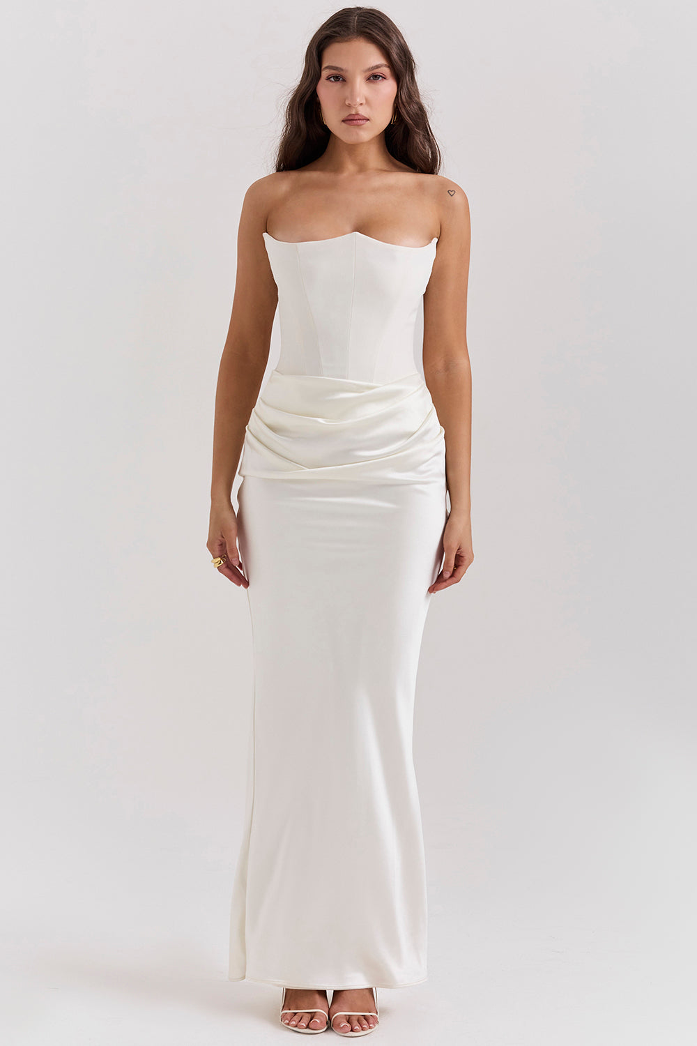 Nelia - Elegante Strapless Jurk