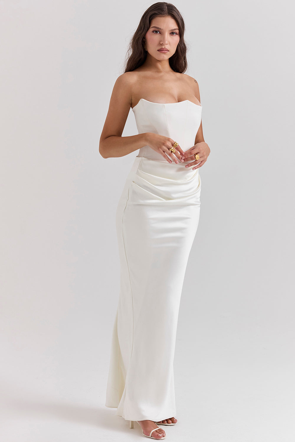 Nelia - Elegante Strapless Jurk