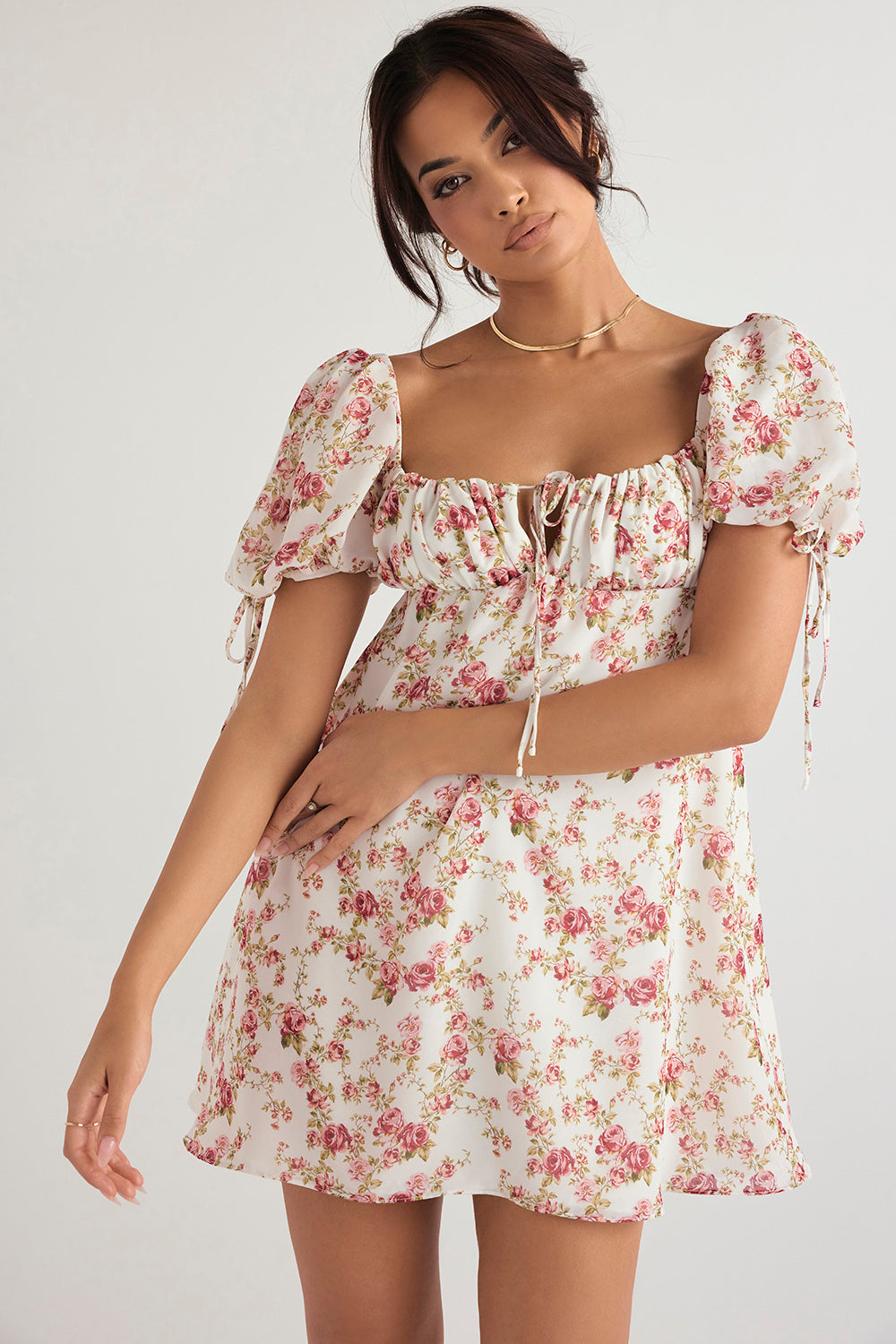 Nika - Bloemen Mini Jurk