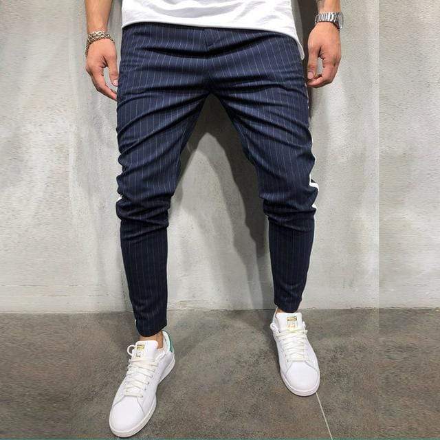 Chique Comfort: Trendy Casual Gestreepte Broek voor Dagelijkse Elegantie