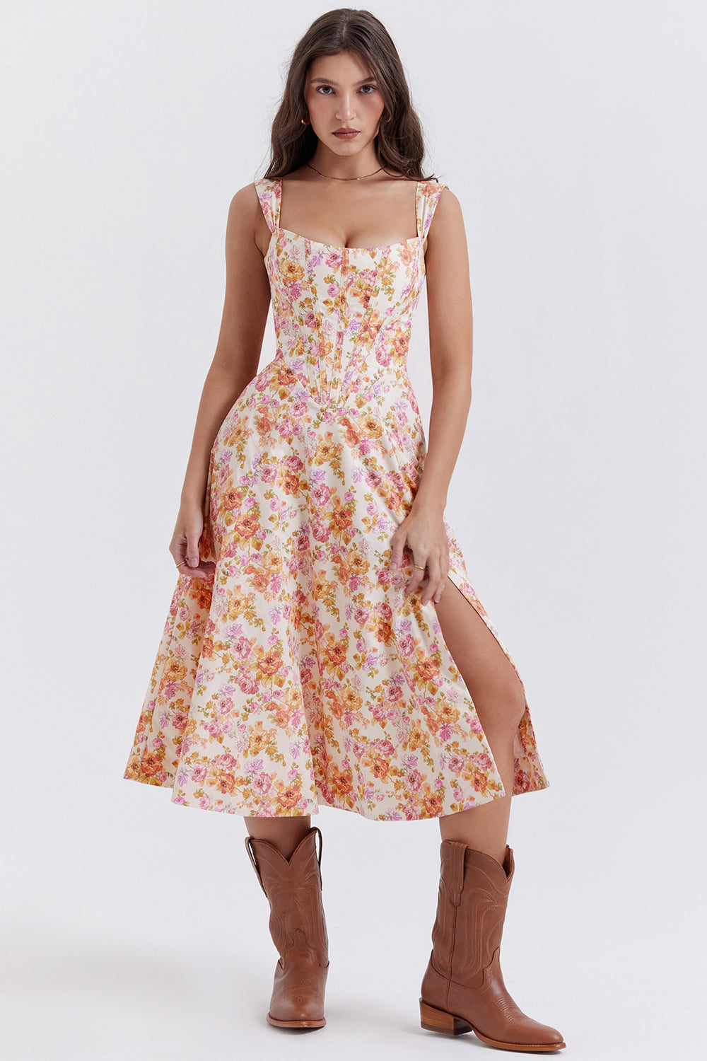 Brechtje - Bloemen Midi Zonnejurk