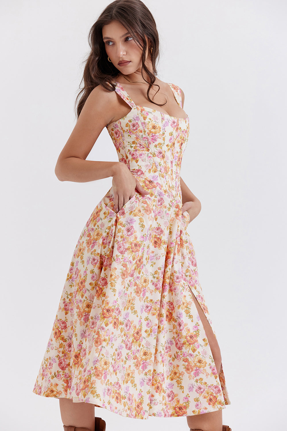Brechtje - Bloemen Midi Zonnejurk