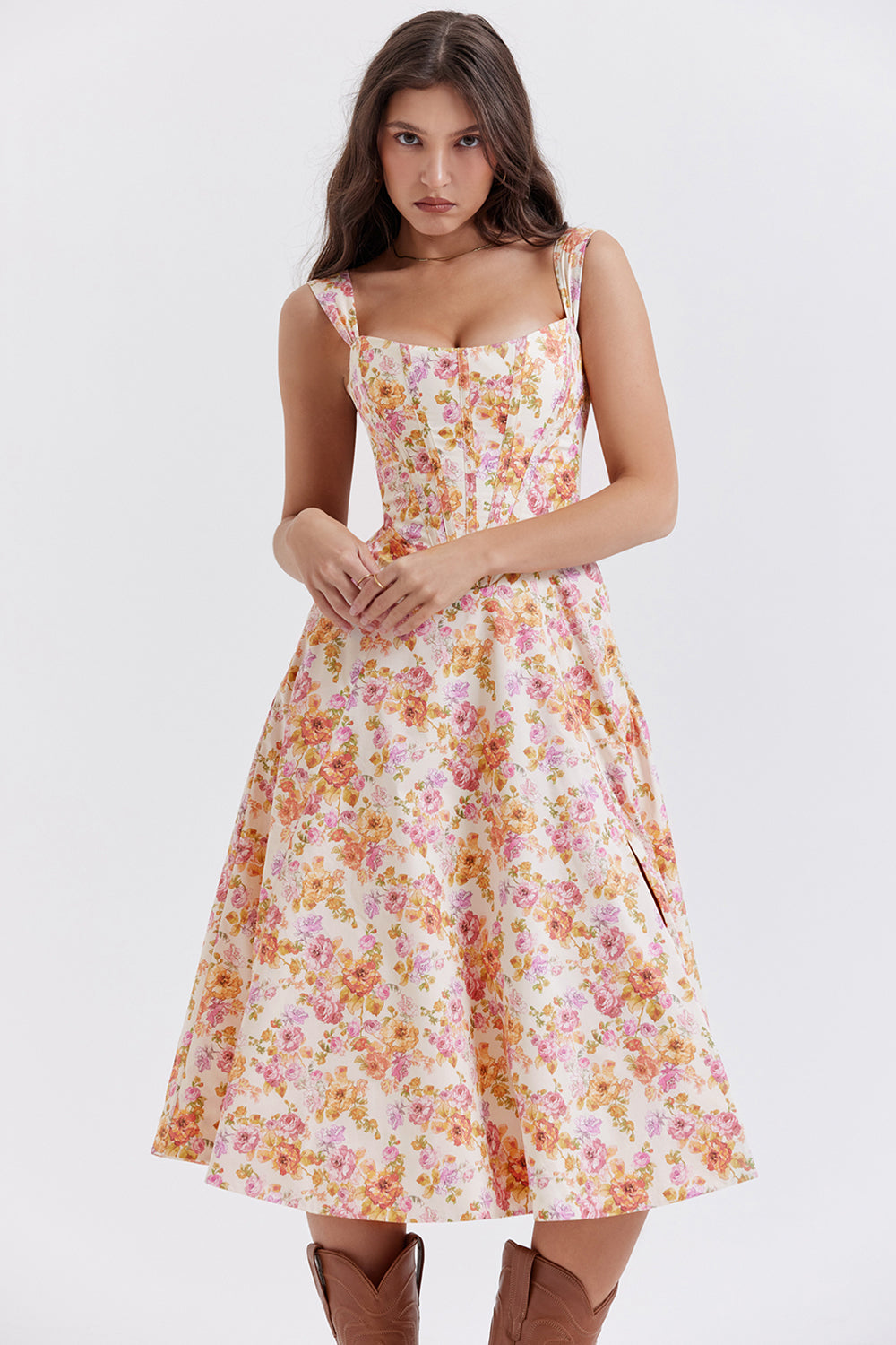 Brechtje - Bloemen Midi Zonnejurk
