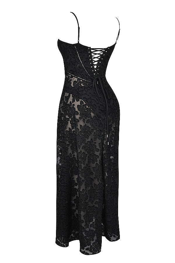 Charis - Kanten Maxi Jurk