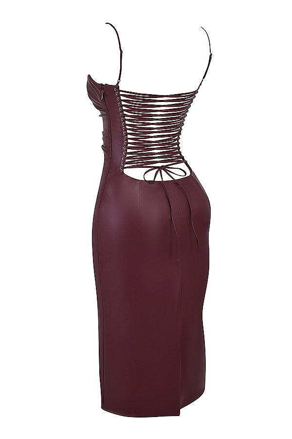Kyra - Luxe Leren Jurk