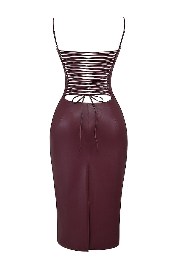 Kyra - Luxe Leren Jurk