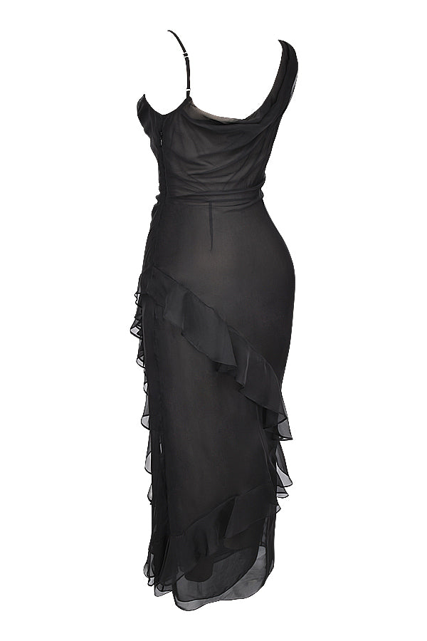 Milou - Ruches Maxi Jurk