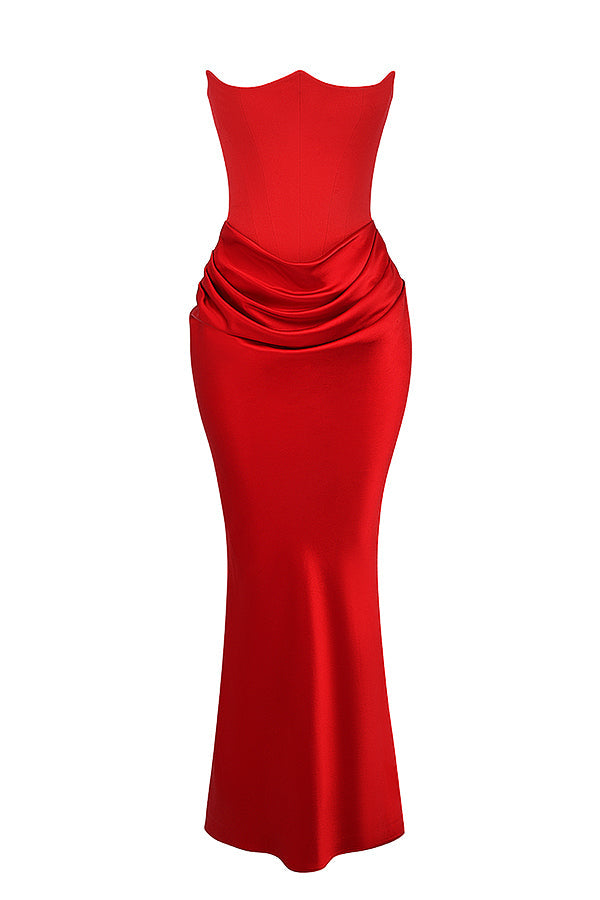Nelia - Elegante Strapless Jurk