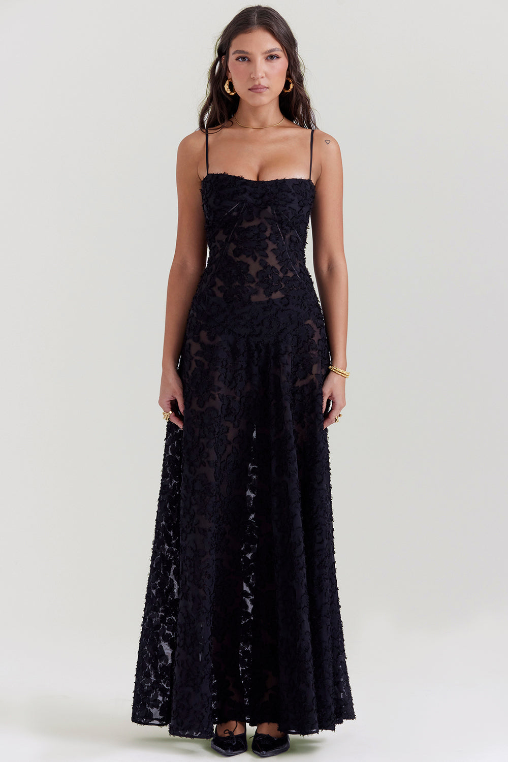 Charis - Kanten Maxi Jurk