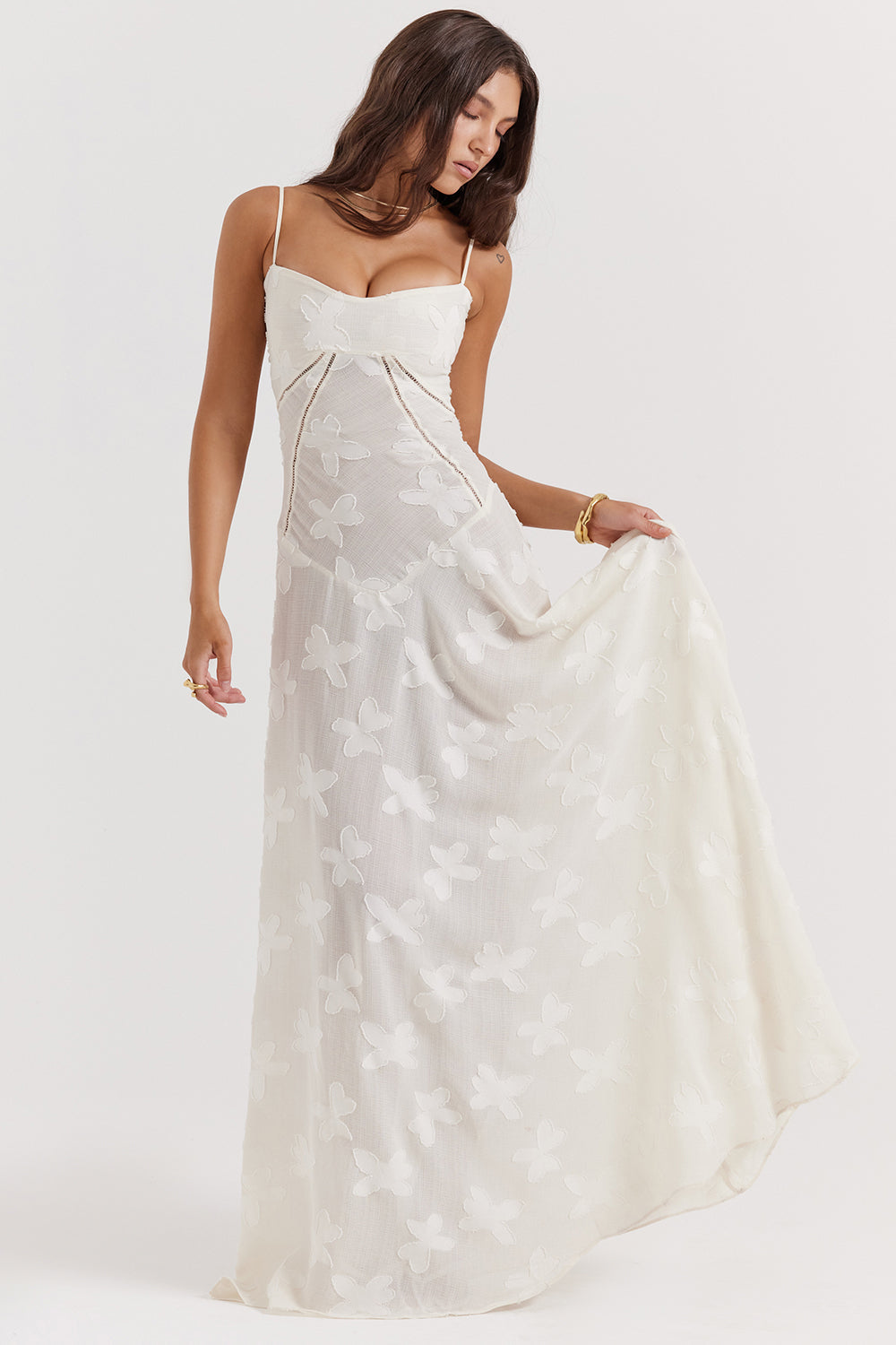 Charis - Kanten Maxi Jurk