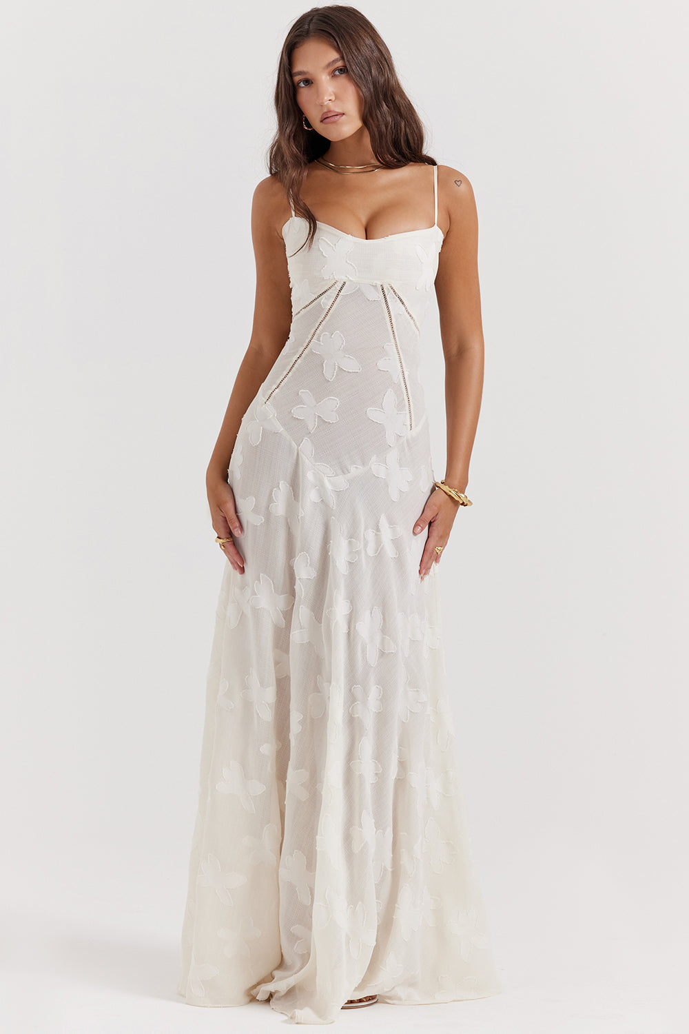 Charis - Kanten Maxi Jurk
