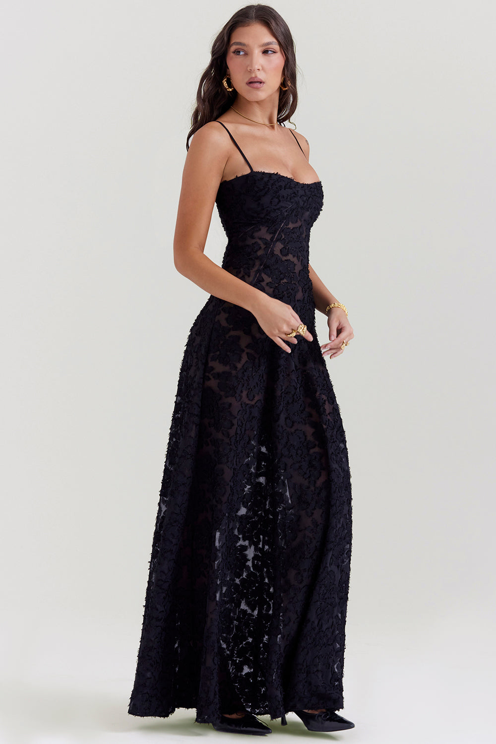 Charis - Kanten Maxi Jurk