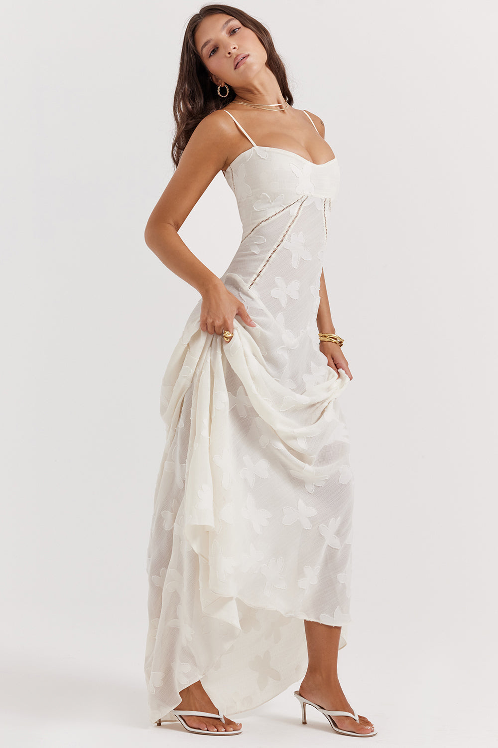 Charis - Kanten Maxi Jurk