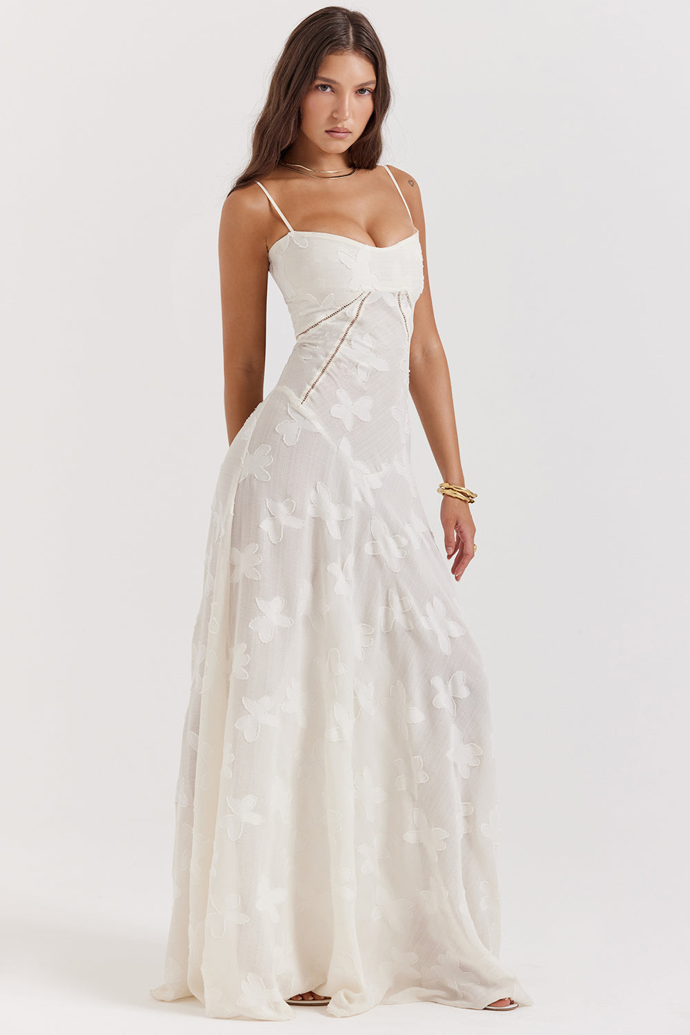 Charis - Kanten Maxi Jurk