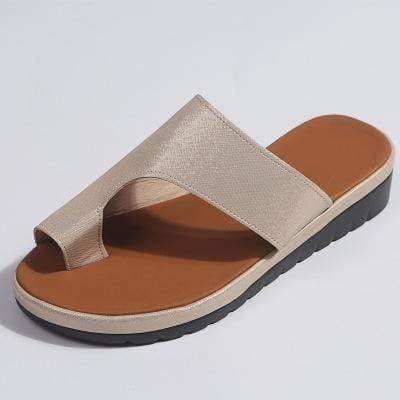 Comfy Ortho-Sandaal: PU-Leder & Voetcorrectie