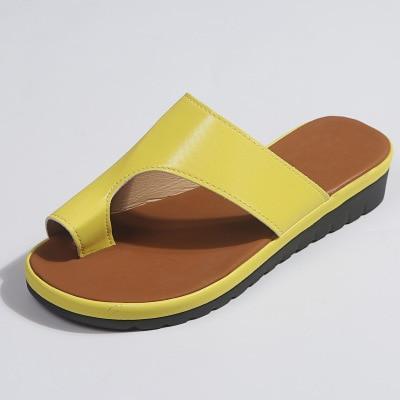 Comfy Ortho-Sandaal: PU-Leder & Voetcorrectie