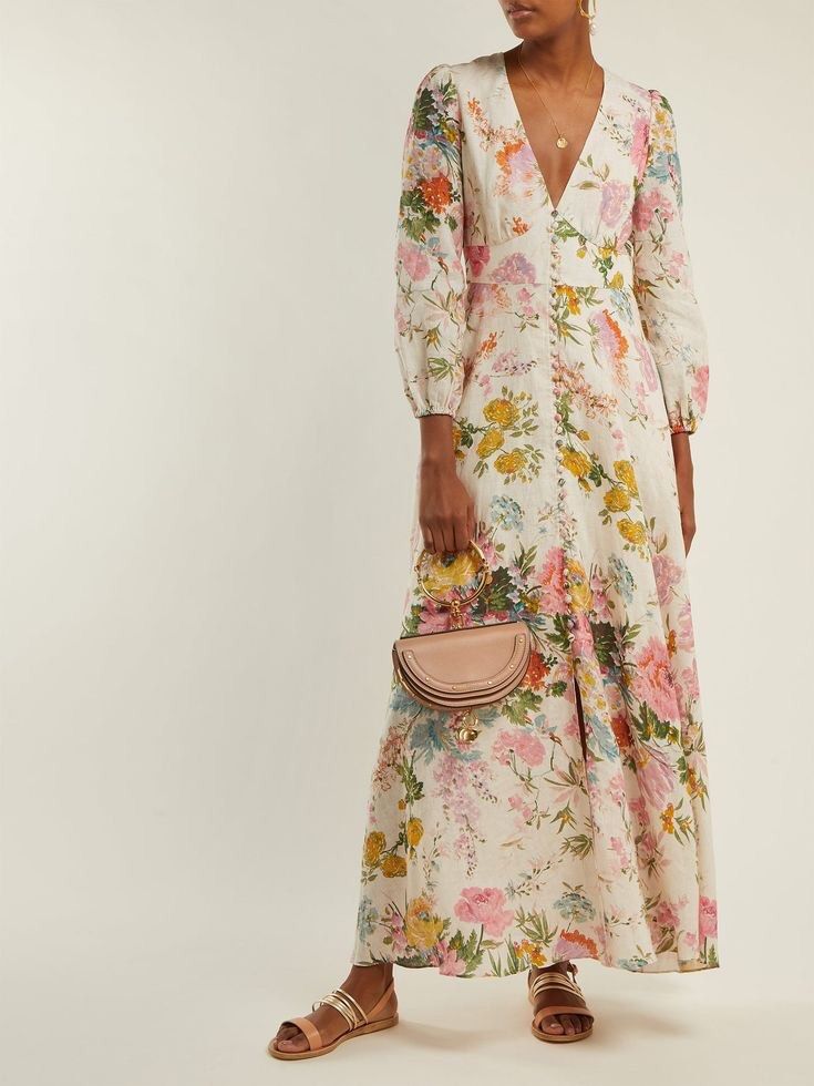 Xandra - Jurk Met Bloemenpatroon