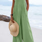 Chique Solid Button Sling Jumpsuit met Wijde Pijpen