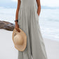 Chique Solid Button Sling Jumpsuit met Wijde Pijpen