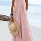 Chique Solid Button Sling Jumpsuit met Wijde Pijpen