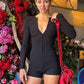 Chique Slanke Knit Romper met Gespsluiting