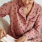 Roze Franse Pyjama Set met Hartjes - Amélie