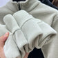 Premium alpacafleece trui met halve rits