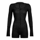 Chique Slanke Knit Romper met Gespsluiting