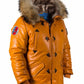 Parka van levendig oranje poolleer: Strakke stijl ontmoet comfort