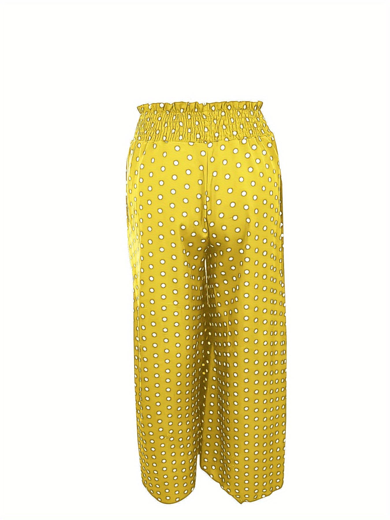 Zwarte Polka Dot Wijde Broek - Ella