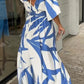 Deeanna - Blauwe Lange Jurk