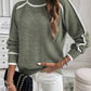 Luxe Olijfgroene Katoenen Trui - Comfort & Stijl