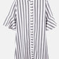 Grijze Gestreepte Vintage Shirtjurk - Mila