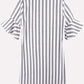 Grijze Gestreepte Vintage Shirtjurk - Mila