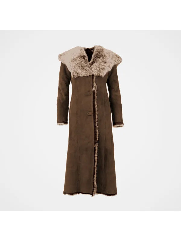 Luxe Toskana Capuchon Schapenvacht Jas: Elegantie Ontmoet Comfort