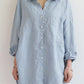 Emma - Hemelsblauw Linnen Overshirt