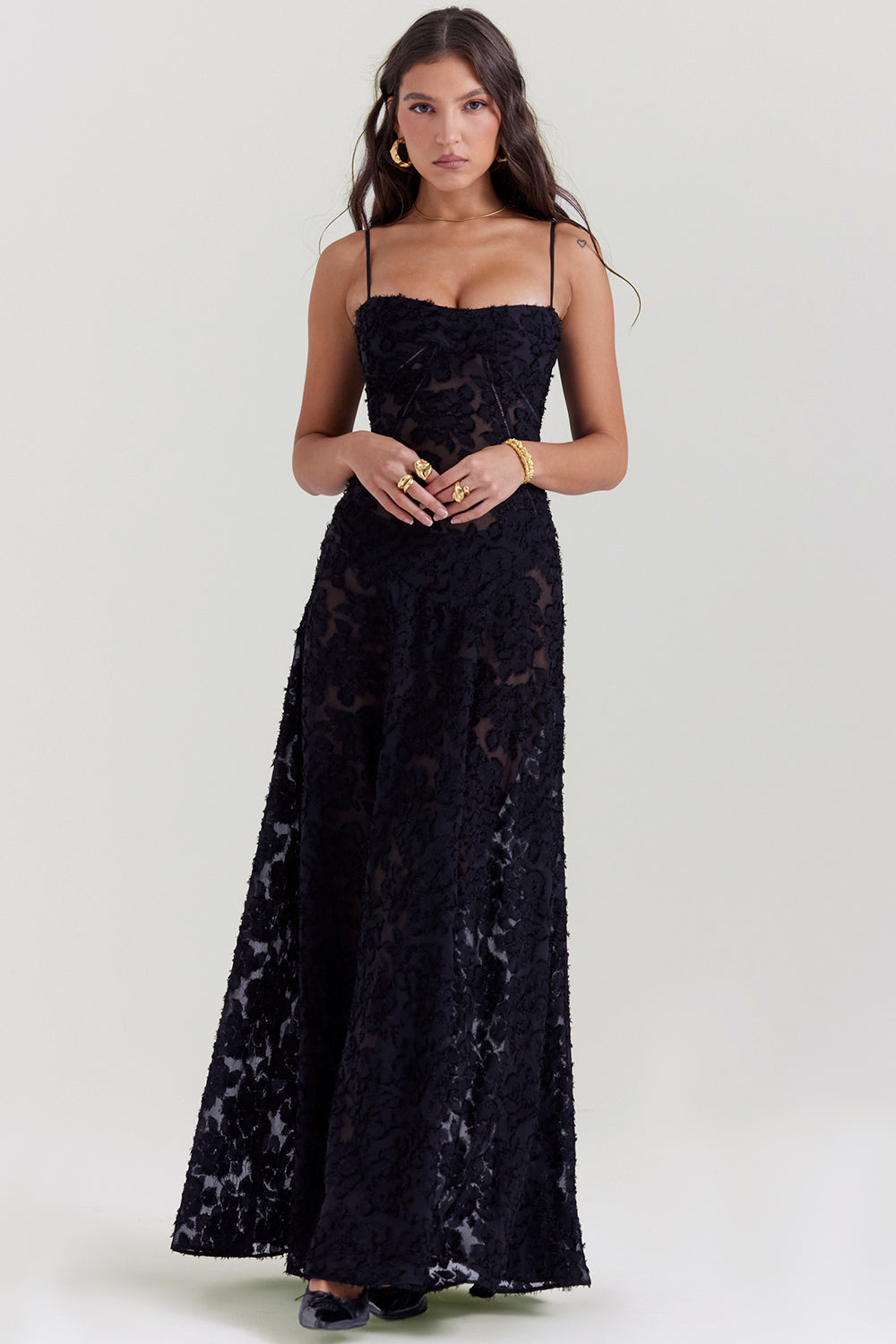 Charis - Kanten Maxi Jurk