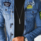 Gevoerd Denim Jack met Stiksel - Stijlvol Winter Essential!