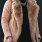 Chique Ritssluiting Faux Bontjas met Capuchon & Letter Accenten