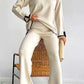 Bella Elegance: Chic Elastisch Gebreide Lounge Set - Comfort Ontmoet Klasse
